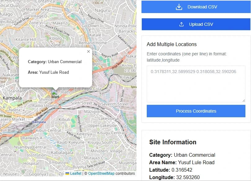 Categorization map visualization